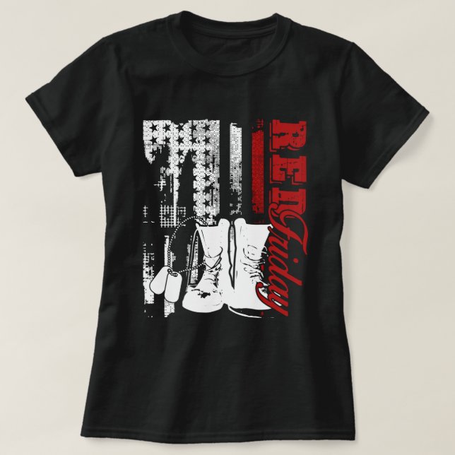 Röd fredag-skjorta, röd fredag t shirt (Design framsida)
