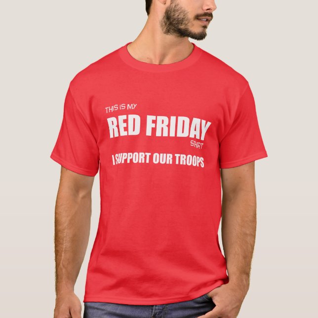 Röd fredag t-shirt (Framsida)