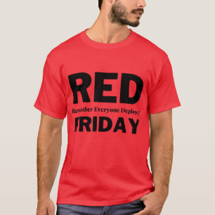 Röd fredags-T-shirt T Shirt