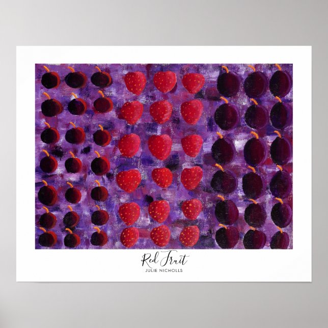Röd fruktmålning poster (Framsidan)