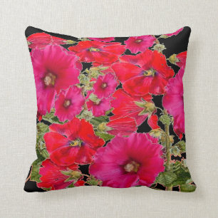 RÖD & FUCHSIA ROSA KONST FÖR KUDDE