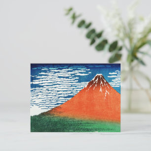 Röd Fuji teckning Kanagawa Hokusai Vykort