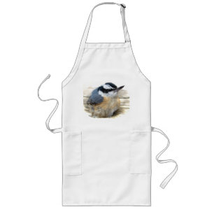 Röd-gådd mot Nuthatch Långt Förkläde