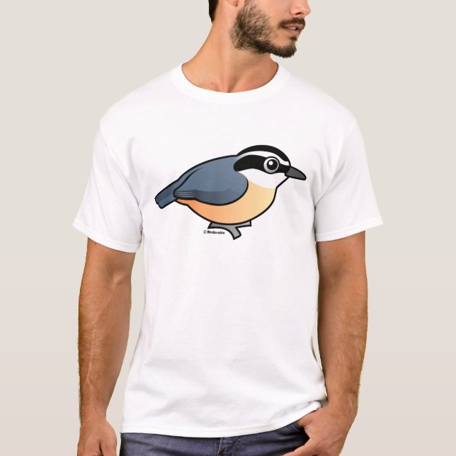 Röd-gådd mot Nuthatch T-shirt (Framsida)