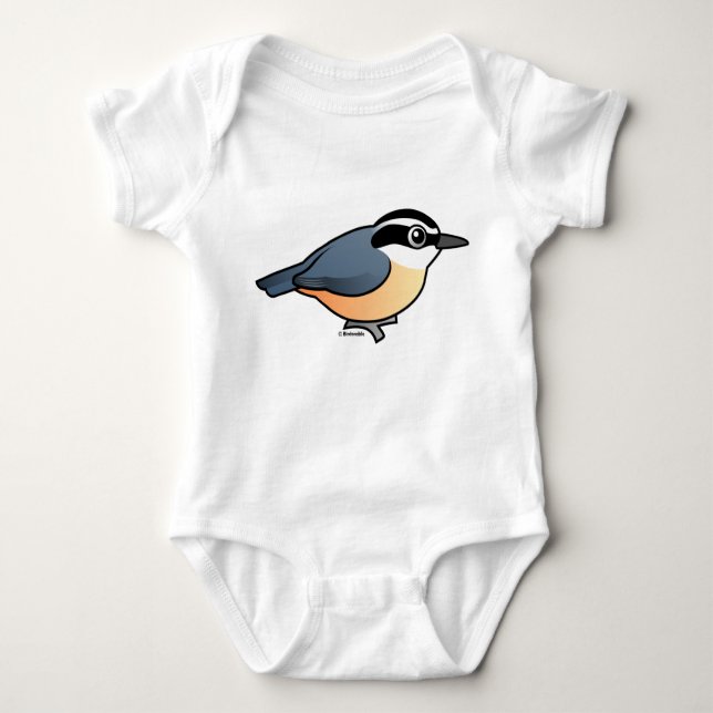 Röd-gådd mot Nuthatch T Shirt (Framsida)
