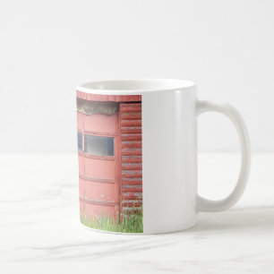 Röd garagedörr kaffemugg