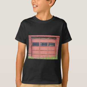 Röd garagedörr t-shirt