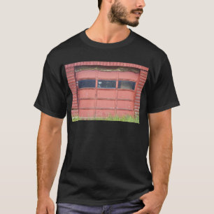 Röd garagedörr tröja