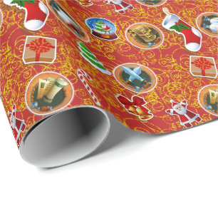 Röd Geekjul Presentpapper