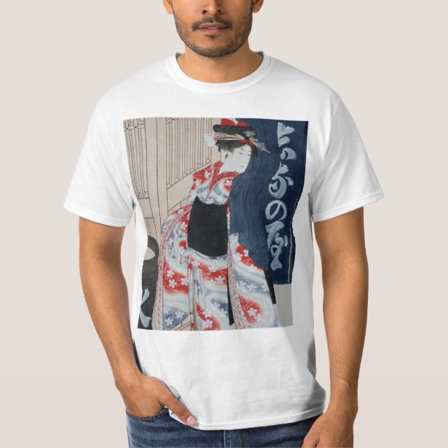 Röd Geisha Tee Shirt (Framsida)