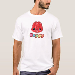 Röd gelé Glad text - Glad hopp T Shirt