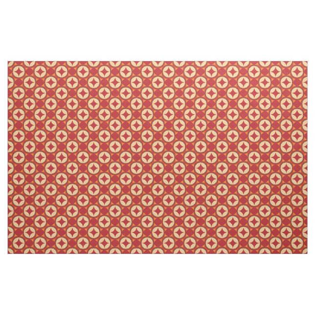Röd geometrisk abstrakt design tyg (Fat Quarter)