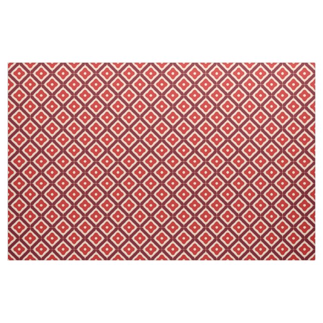 Röd geometrisk abstrakt design tyg (Fat Quarter)