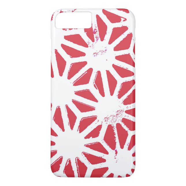 Röd geometrisk mönster Case-Mate iPhone skal (Baksida)