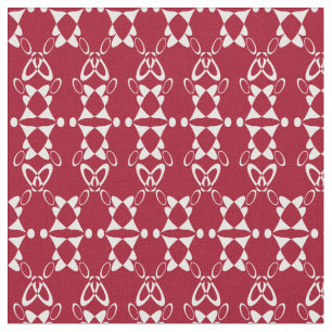 Röd geometrisk ornament mönster-reflektor tyg