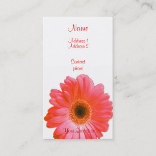 Röd Gerbera Visitkort