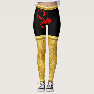 Röd giftig venomous insekt för scorpion mycket leggings