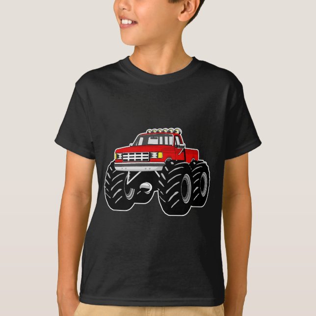 RÖD GIGANTISK LASTBIL T-SHIRT (Framsida)