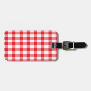 Röd Gingham Bagagebricka