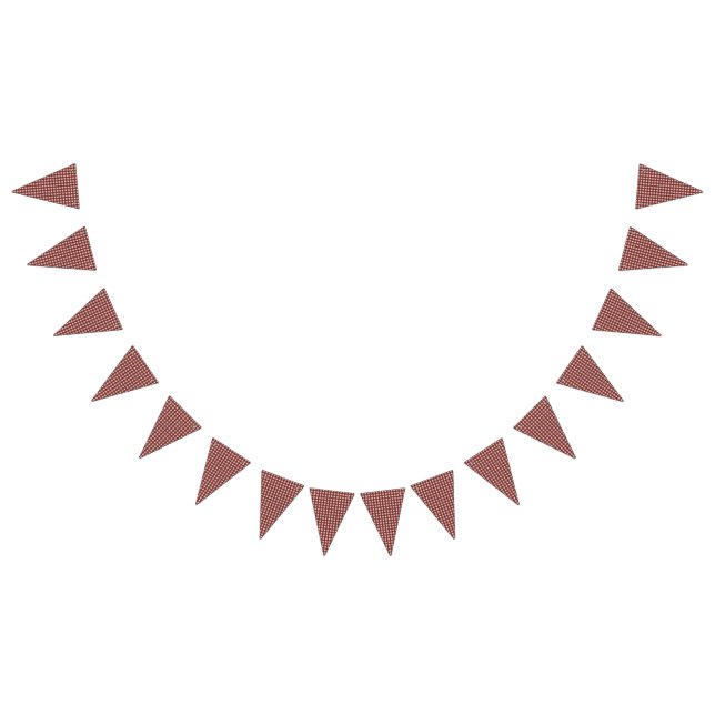 Röd Gingham för nallepicknickfödelsedag Vimplar (Alla)