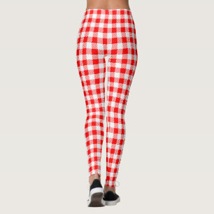 Röd Gingham Leggings