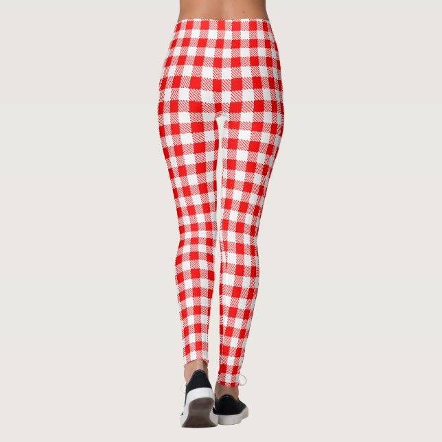 Röd Gingham Leggings (Baksida)