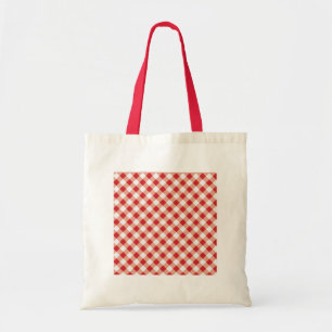 Röd Gingham Tygkasse