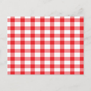 Röd gingham vykort
