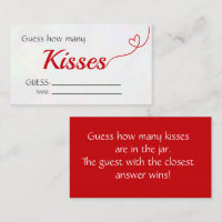 Röd "Gissa hur många kisses"-Möhippa