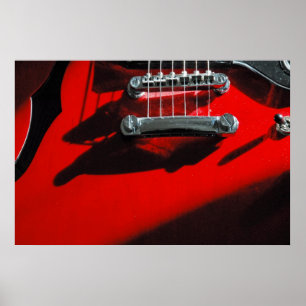 Röd gitarr poster