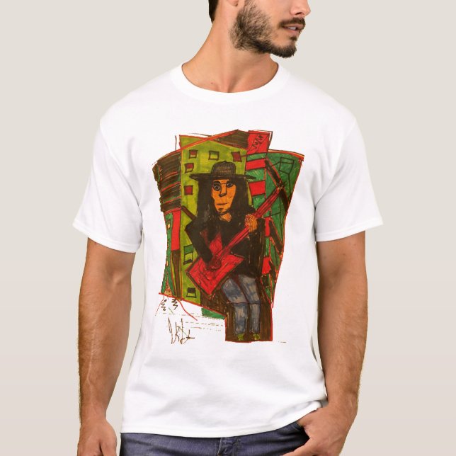 röd gitarr tee shirt (Framsida)