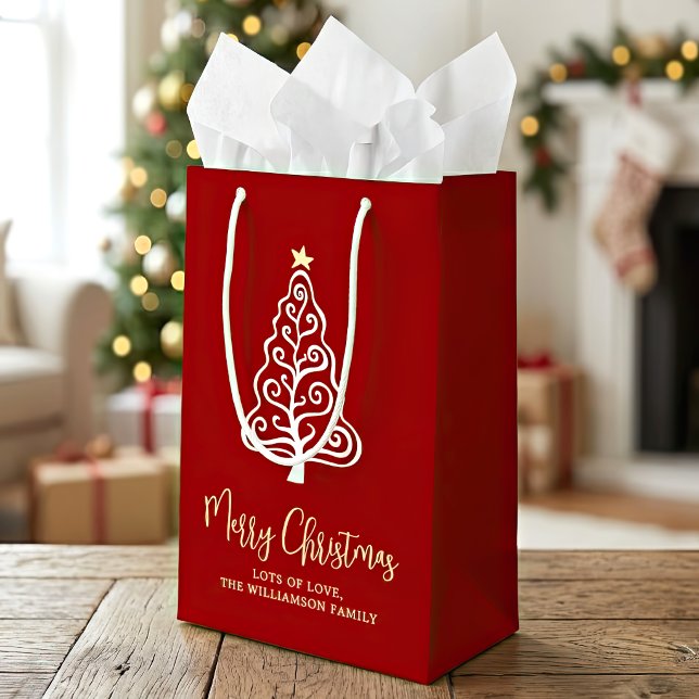 Röd glad jul gran skriptnamn kul nyckfull (Skapare uppladdad)