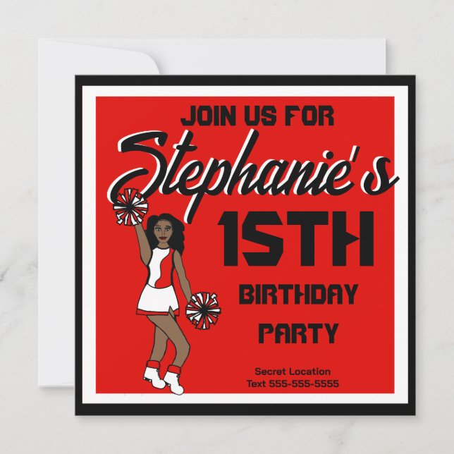 Röd glada #1-inbjudan inbjudningar (Framsida)