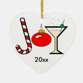 Röd glädje av julminnessakprydnaden julgransprydnad keramik