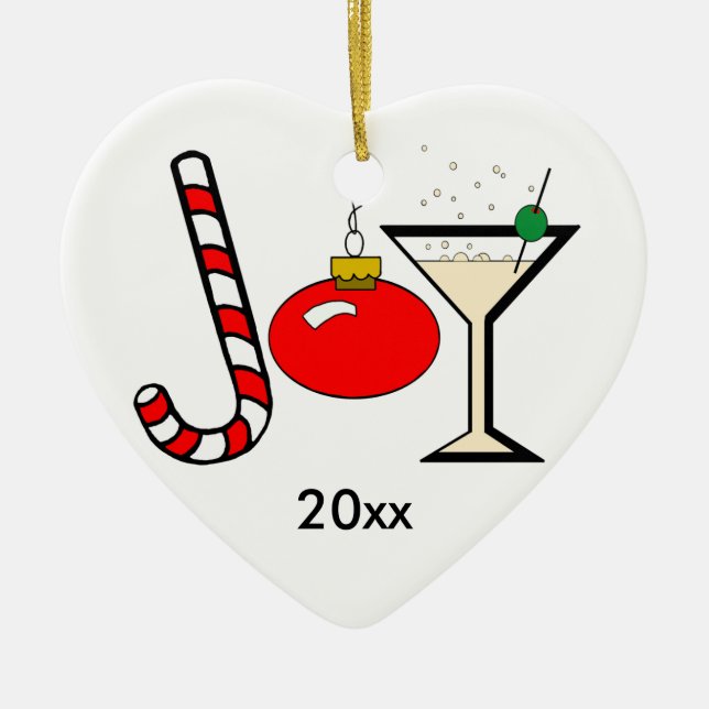 Röd glädje av julminnessakprydnaden julgransprydnad keramik (Framsidan)