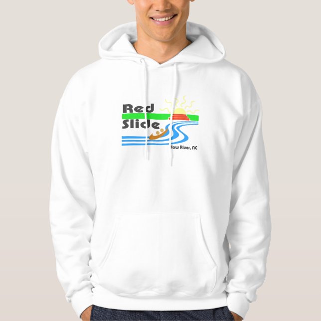 Röd glidbanaHoodie Sweatshirt (Framsida)