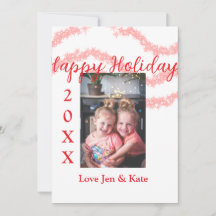 Röd glitter barn familj foto glad jul namne