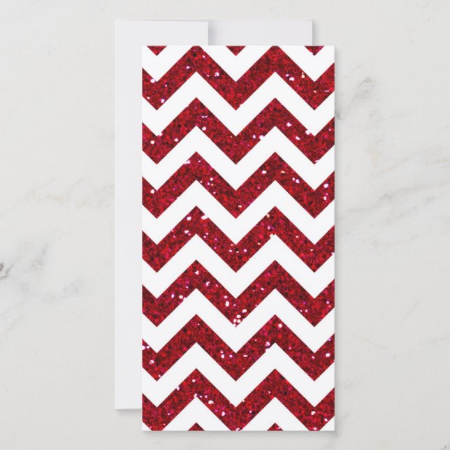 Röd glitter Chevron-mönster (Framsida)