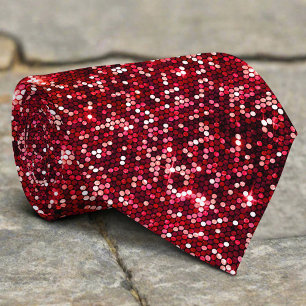 Röd Glitter Glans Elegant Lyster Lyx Trendig Slips