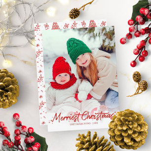 Röd Glitter Kalligrafi Foto Godaste Jul Inbjudningar