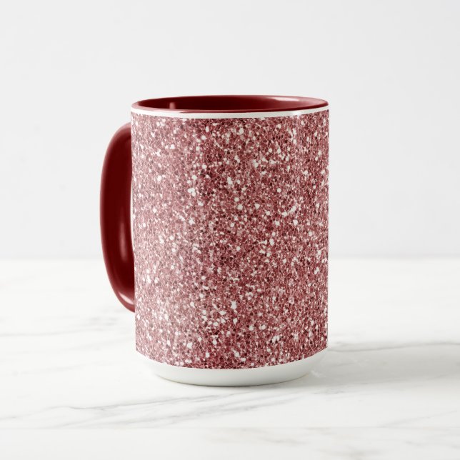 Röd Glitter Mugg (Framsida vänster)