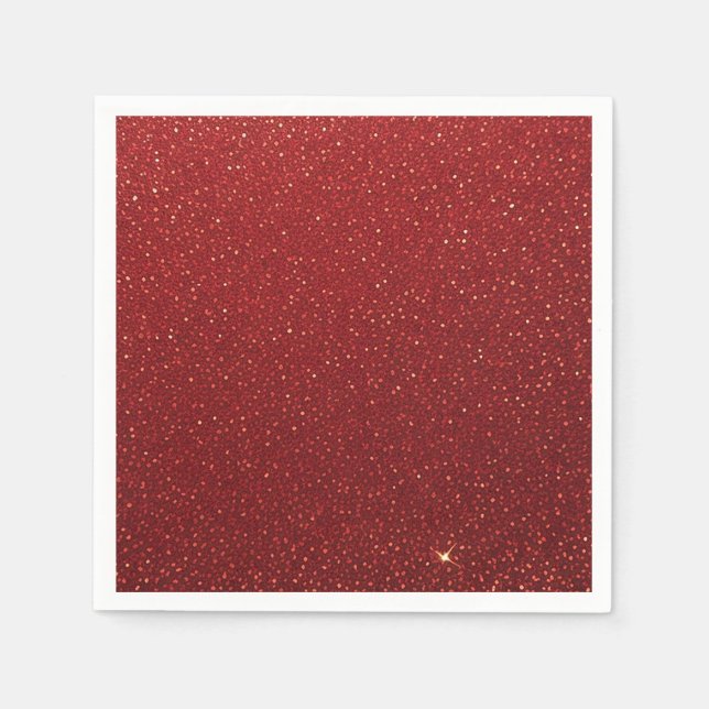 Röd Glitter  Pappersservett (Framsidan)
