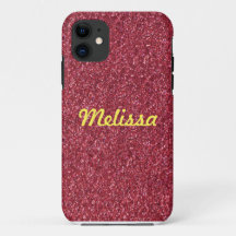 Röd glittergnistra med ditt namn