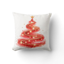Röd glittervirvel julgran