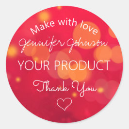 Röd Gnistra Runt Klistermärke