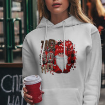 Röd Gnom Leopardtryck Tomte Modern Jul