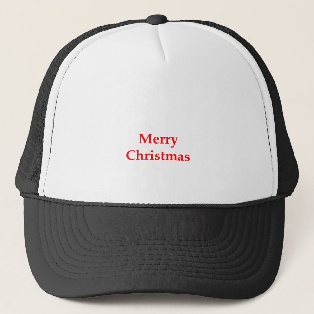 Röd god jul de MUSEUMZazzle gåvorna Keps (Framsida)