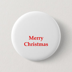 Röd god jul de MUSEUMZazzle gåvorna Knapp