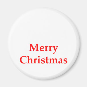 Röd god jul de MUSEUMZazzle gåvorna Magnet