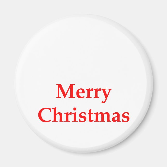 Röd god jul de MUSEUMZazzle gåvorna Magnet (Framsidan)